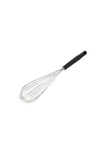 METRO Professional Batidor de mano, acero inoxidable, 50.6 cm, 8 varillas, mango de plástico con orificio para colgar, negro