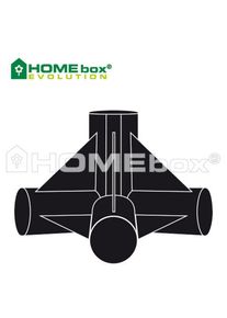 Homebox 4 way connector Ø22mm - 2 pieces