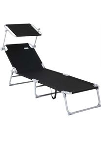 Casaria&reg; Lettino prendisole Hawaii antracite alluminio