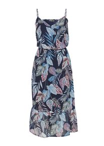 KOROSHI Dames Jurk blauw / marine / rood / wit 40