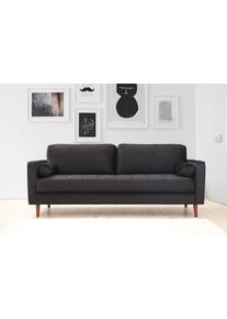 Design 3 személyes kanapé Jarmaine 215 cm fekete