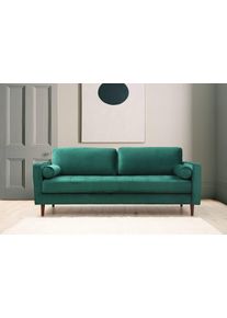 Design 3 személyes kanapé Jarmaine 215 cm zöld