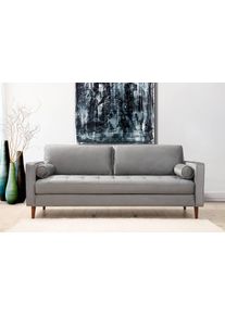 Design 3 személyes kanapé Jarmaine 215 cm világosszürke