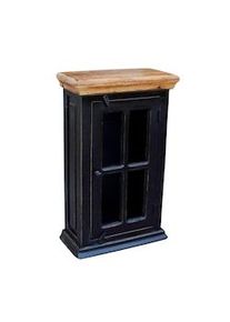 SIT-MÖBEL SIT Möbel Armario de pared | 1 puerta | mango + MDF | negro con panel superior color miel | A 44 x P 20 x Alt 70 cm | 05802-11 | Serie CORSICA