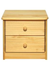 Möbilia Möbilia Cómoda | 2 cajones | madera maciza de pino | ancho 43 x fondo 35 x alto 42 cm | natural