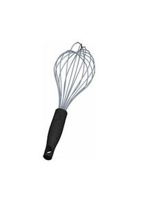 METRO Professional Batidor de mano, acero inoxidable, 26 cm, 8 varillas, mango de plástico con orificio para colgar, negro