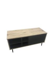 SIT-MÖBEL SIT Möbel Tablero bajo, MDF con lámina lisa de reproducción | An 97,5 x P 39 x Al 45 cm | antracita oscuro | natural | 11776-95 | serie MAILBOX