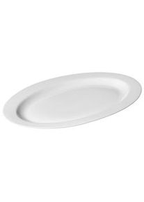 METRO Professional Piatto ovale da portata, porcellana, Ø 35.8 cm, piano, lavabile in lavastoviglie, impilabile, bianco, 10 unità
