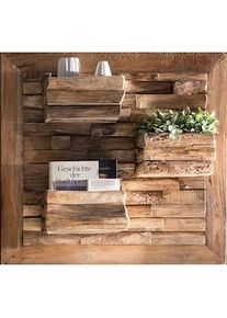 SIT-MÖBEL SIT Möbel Decoración de pared/estante de pared con 3 estantes | madera de teca natural | ancho 80 x fondo 20 x alto 80 cm | 07996-47