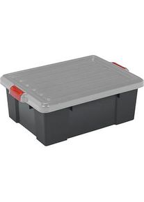 IRIS OHYAMA DIY SK-230 Aufbewahrungsbox 25,0 l schwarz, grau, rot 38,5 x 59,0 x 18,0 cm