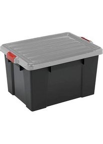 IRIS OHYAMA DIY SK-210 Aufbewahrungsbox 21,0 l schwarz, grau, rot 29,7 x 46,0 x 25,7 cm