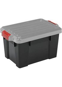 IRIS OHYAMA DIY SK-700 Aufbewahrungsbox 68,0 l schwarz, grau, rot 44,6 x 63,5 x 35,5 cm
