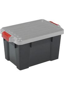 IRIS OHYAMA DIY SK-450 Aufbewahrungsbox 50,0 l schwarz, grau, rot 38,5 x 59,0 x 31,8 cm
