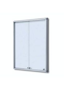 Danieli Store | Tablón de anuncios con cerradura para 9 folios A4 | Tablones magnéticos de aluminio para pared, puertas correderas de vidrio templado.