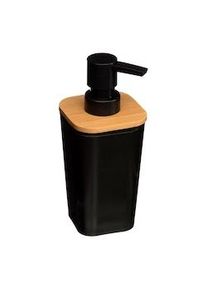 Dispensador de sabonete de banheiro preto bambu coleção 'Natureo'