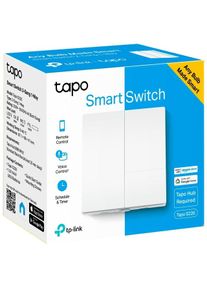 Intrerupator inteligent, necesita hub Tapo H100 pentru functionare, 2 comutatoare, programare prin smartphone aplicatia Tapo, 2 x baterii AAA, WiFi, alb