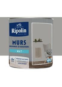 Peinture Murs, Boiseries, Radiateurs Ripolin Mat Gris urbain 0,5 l