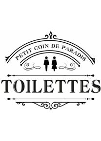 Retro - Sticker décoratif de porte toilettes