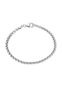 IDENTIM Bracciale Uomo Scatola Veneziana 3,30 mm Bracciale Uomo Bracciale Argento 925 Argento rodiato