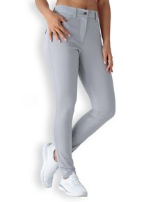 CLINIC DRESS Comfort stretch 5-pocket broek dames - slanke pijp grijs voor dames, grijs