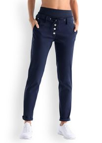 CLINIC DRESS Comfort stretch broek dames - elastische gebreide tailleband navy voor dames, donkerblauw