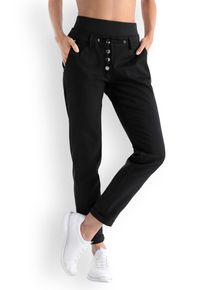 CLINIC DRESS Comfort stretch broek dames - elastische gebreide tailleband zwart voor dames, zwart