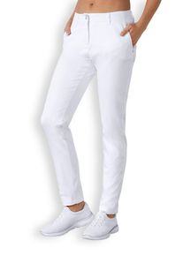 CLINIC DRESS Comfort stretch broek dames - chino stijl wit voor dames, wit