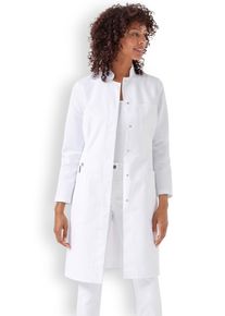 CLINIC DRESS Jas dames-opstaande kraag wit voor dames, wit