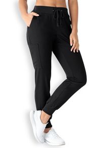 CLINIC DRESS Comfort stretch broek dames - jogpants zwart voor dames, zwart