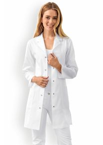 CLINIC DRESS Korte jas dames - reverskraag wit voor dames, wit