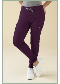 CLINIC DRESS KAERE broek dames - zoom met elastische boord en beenzak pruimen voor dames, berry/bordeaux/lila
