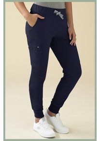 CLINIC DRESS KAERE broek dames - zoom met elastische boord en beenzak navy voor dames, donkerblauw