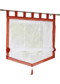 HEINE HOME unisex vouwgordijn wit/terracotta Maat 130 x 45 cm