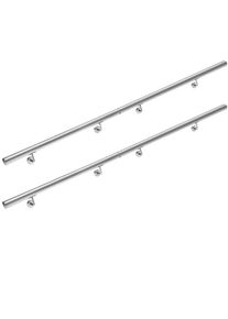 Monzana® Corrimano 4pz. in acciaio inox 4,2x400cm