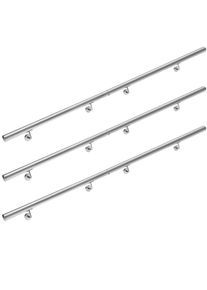 Monzana® Corrimano 6 pz. in acciaio inox 4,2x600cm