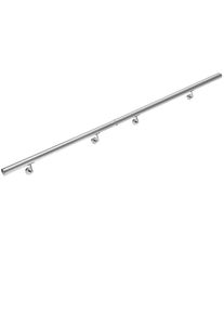 Monzana® Corrimano 2 pz. in acciaio inox 4,2x200cm