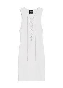 Bershka Kleid Damen weiß Größe 36 Unifarben