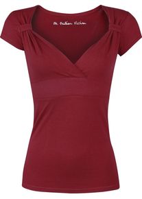 Black Premium by EMP Fashion V-Top Girl-Shirt bordeaux