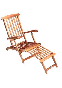 Casaria® Transat de jardin Queen Mary 120x54x95cm en bois