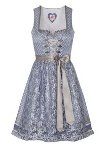 Spieth & Wensky SPIETH & WENSKY Dirndl 'Amazona' Damen blau / grau Größe 34