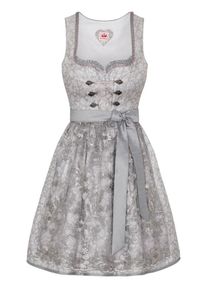 Spieth & Wensky SPIETH & WENSKY Dirndl 'Amike' Damen hellgrau / weiß Größe 32