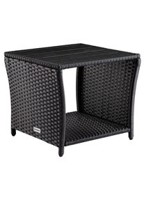 Casaria® Tavolino da giardino nero 45x45x40cm altezza regolabile