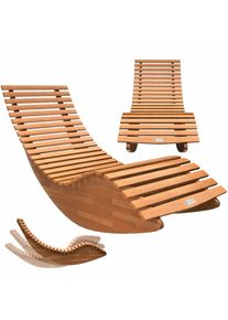 Casaria® Sdraio a Dondolo ergonomica legno acacia Certificato FSC®