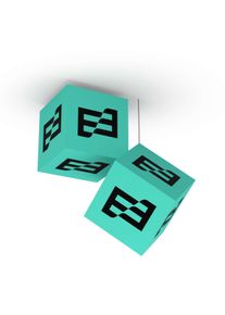 Cube suspendu personnalisé | 3 tailles | Cube carton pour affichage suspendu et kakémono suspendu | Présentoir PLV et support publicitaire imprimé