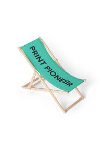 Chaise longue personnalisée | Chaise de plage et transat en bois | Tissu hydrofuge et résistant | Équipement événementiel et loisirs imprimé
