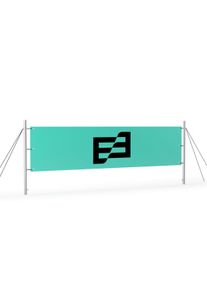 Bâche avec poteaux de tension | Banderole personnalisée pour surfaces non goudronnées | Banderole publicitaire avec impression bâche personnalisée