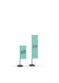 Beach flag Shimmer | Drapeau personnalisé | Pieds de support inclus | Résistance au vent | Oriflamme publicitaire pour publicité drapeau