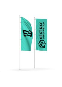 Drapeau sur mât personnalisé | Drapeau sur hampe résistant aux intempéries, lavable | Publicité drapeau avec impression drapeau bannière