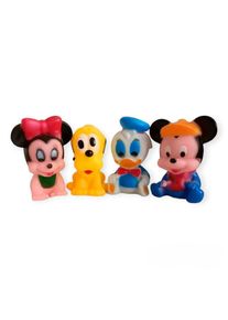 Set Jucarii pentru Baie 4 Figurine, Personaje din Desene Animate, Mickey, Minnie, Donald si Pluto, Multicolor