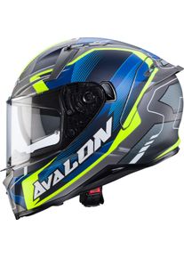 CABERG Avalon X Optic, casco integrale , colore: Opaco Grigio/Blu/Giallo Fluo , dimensione: XXL